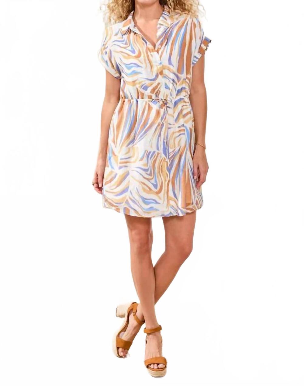 NEW TRIBAL shirt mini dress in multicolor
